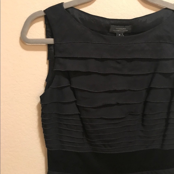 TAHARI Navy Princeton Dress - Picture 2 of 6